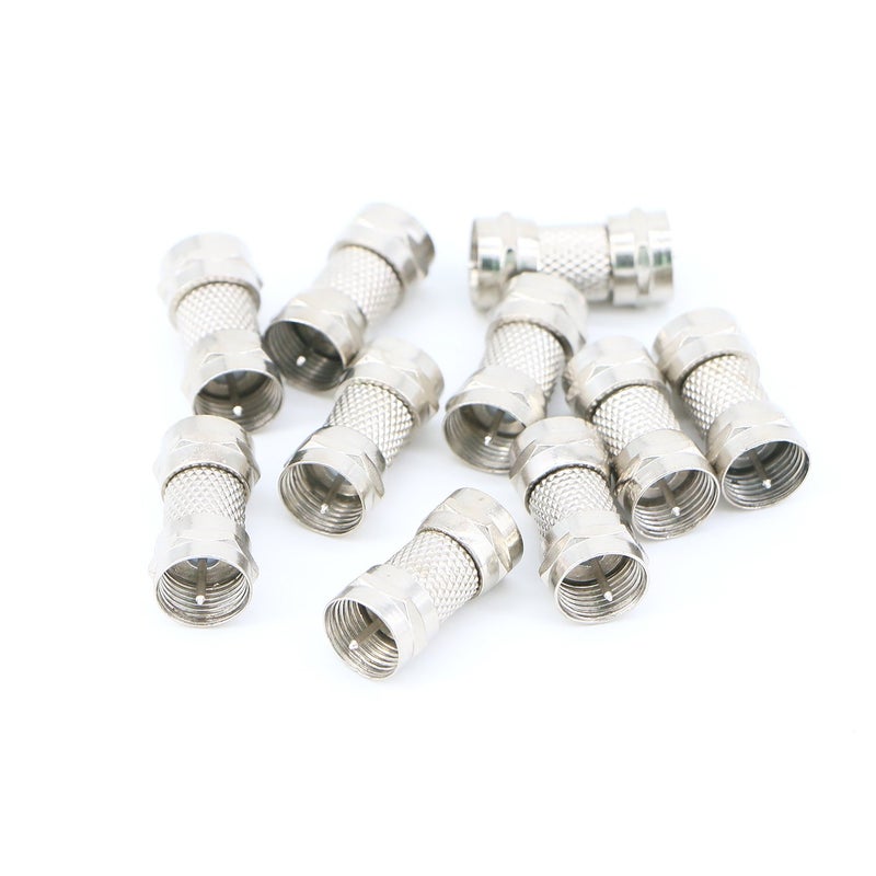 Pasow F Type Male to Male Adapter Cable Extension Coupler for Coax F81 (Male to Male) 3GHz Satellite, Cable TV (10pcs) - Image 3